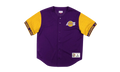 NBA Pure Shooter Mesh Button Front Shirt "Los Angeles Lakers - Purple" MSBFAJ19017 LALPURP