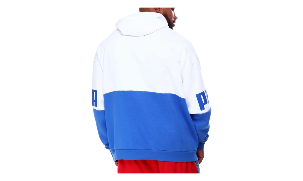 Power Colorblock Fleece Hoodie "Nebulas Blue / White" 846795 75