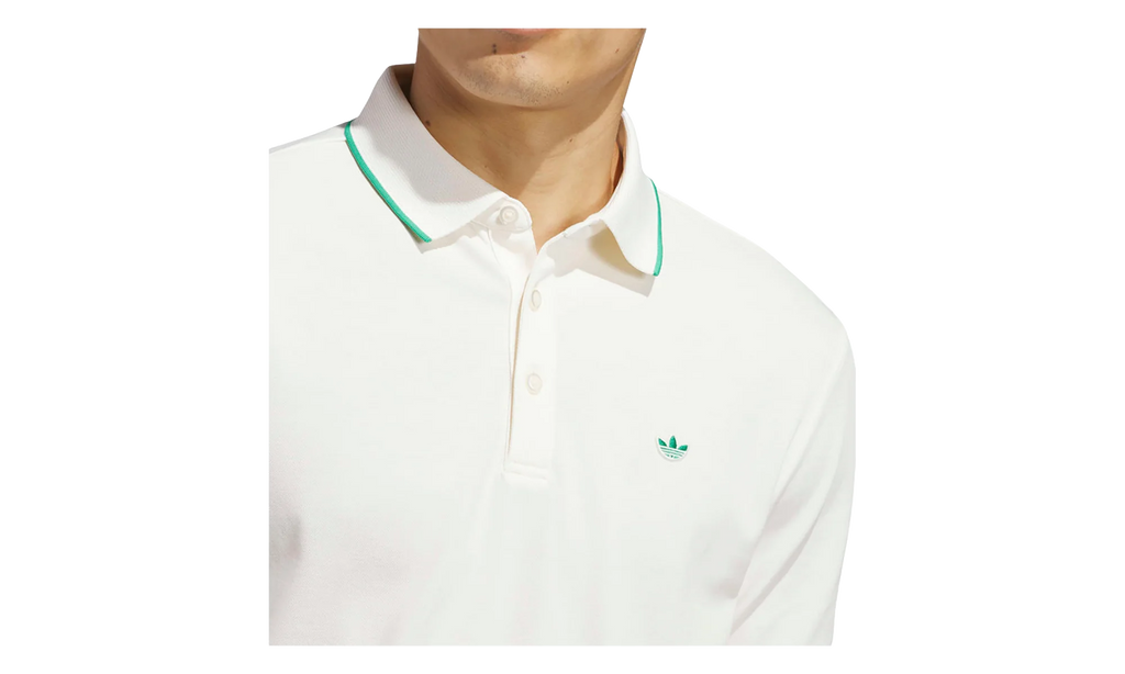 Originals Twistknit Trefoil Polo Shirt "Chalk White / Court Green" KB8617