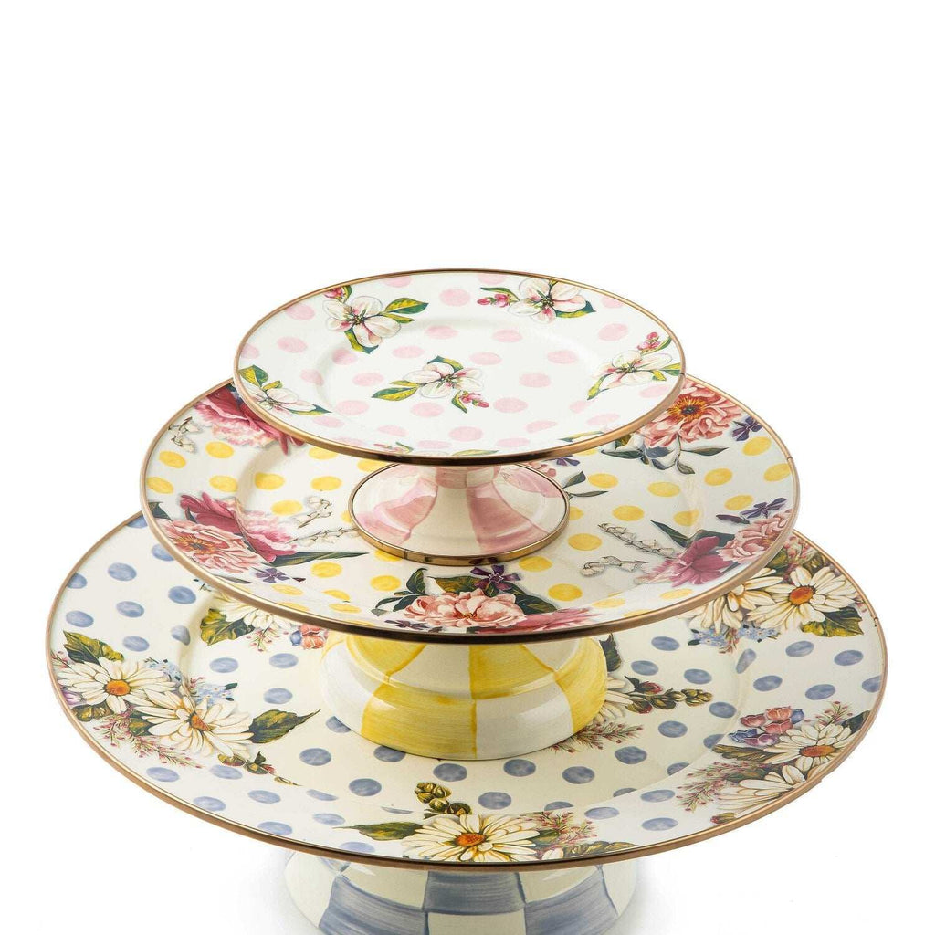 Wildflowers Blue Large Pedestal Platter