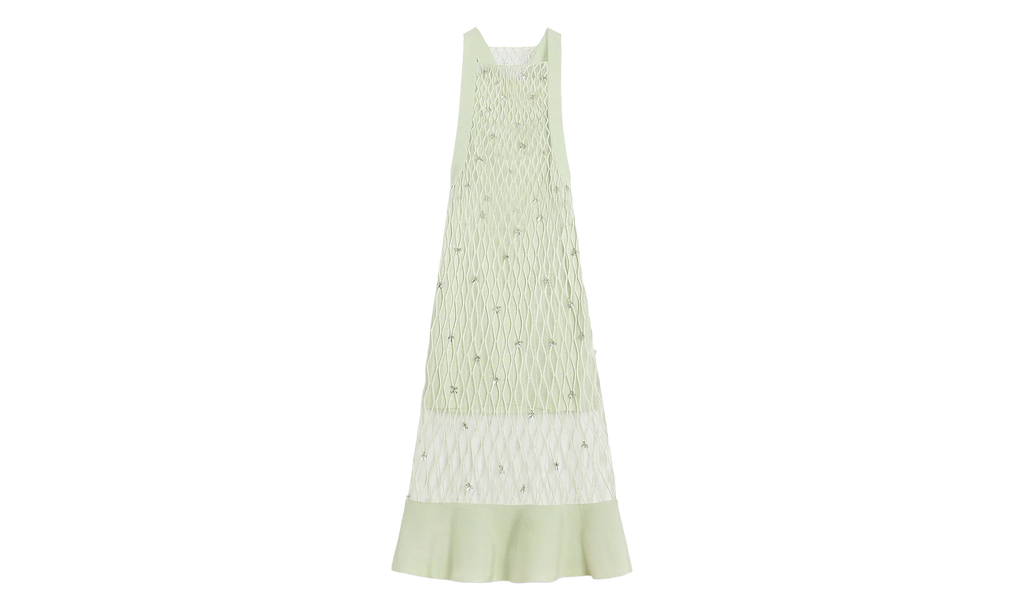 EMBROIDERED CAGE KNIT DRESS "AMANDE" RW DR9033 K033 E24 610