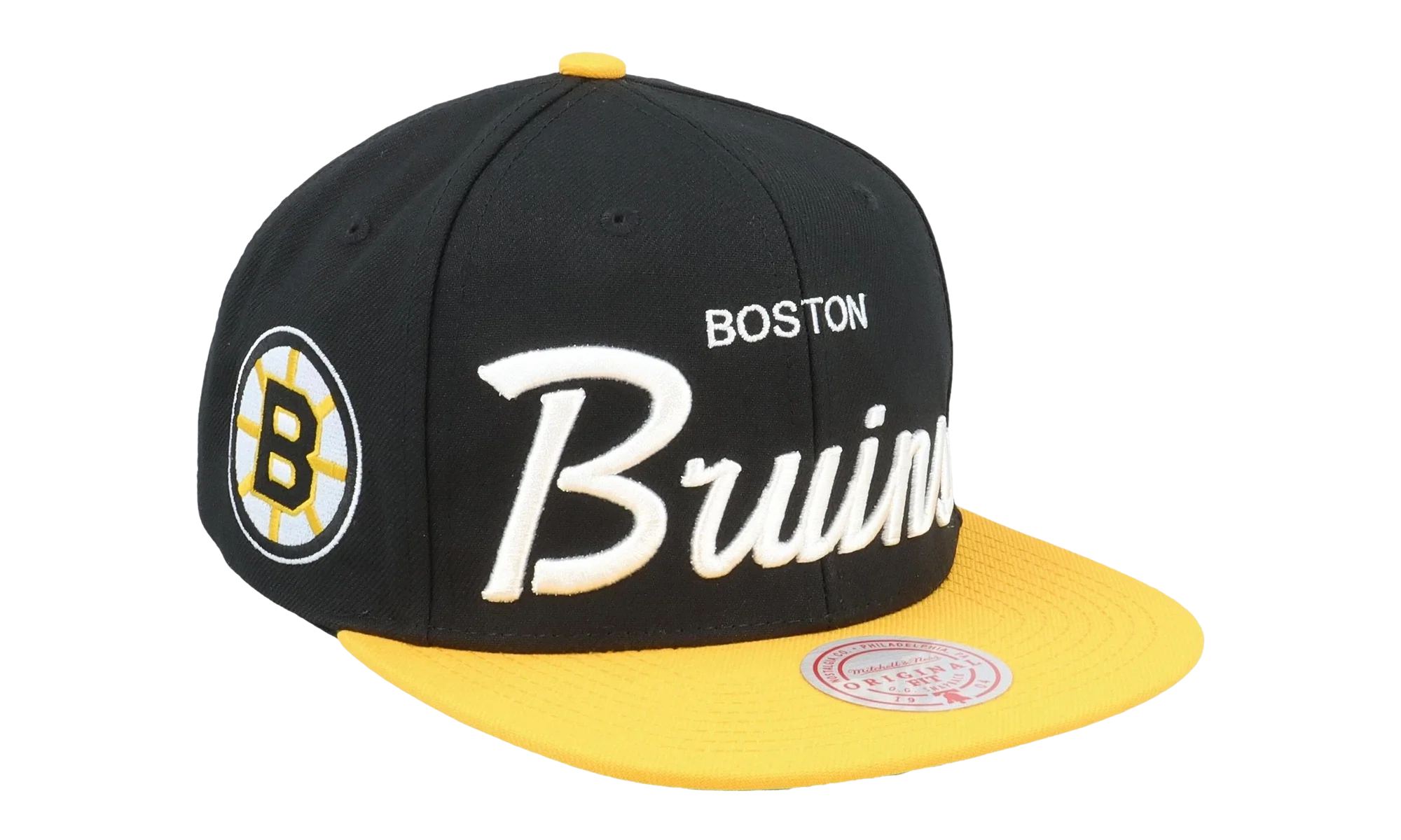 NHL Vintage Script Snapback Cap "Boston Bruins - Black" 6HSSSH22086 BBNBLCK