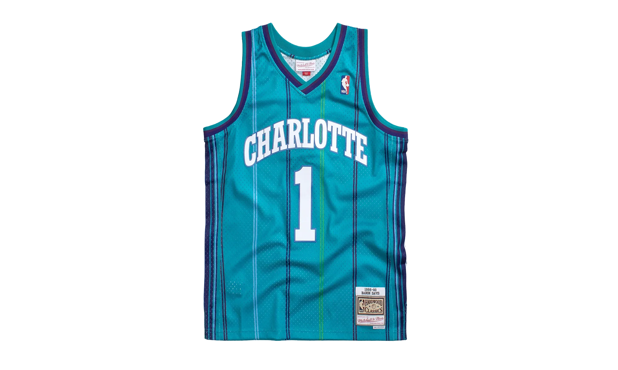 NBA Baron Davis Swingman Road Jersey "1999 Charlotte Hornets - Teal" SMJYGS18409 CHOTEAL99BDV