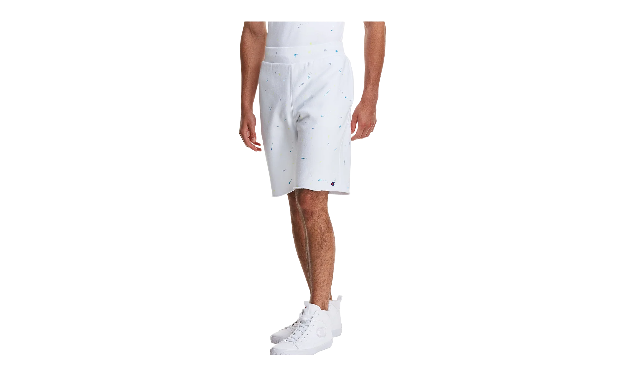 C-Life Reverse Weave Paint Splatter Shorts "White" 825977 AZ0C