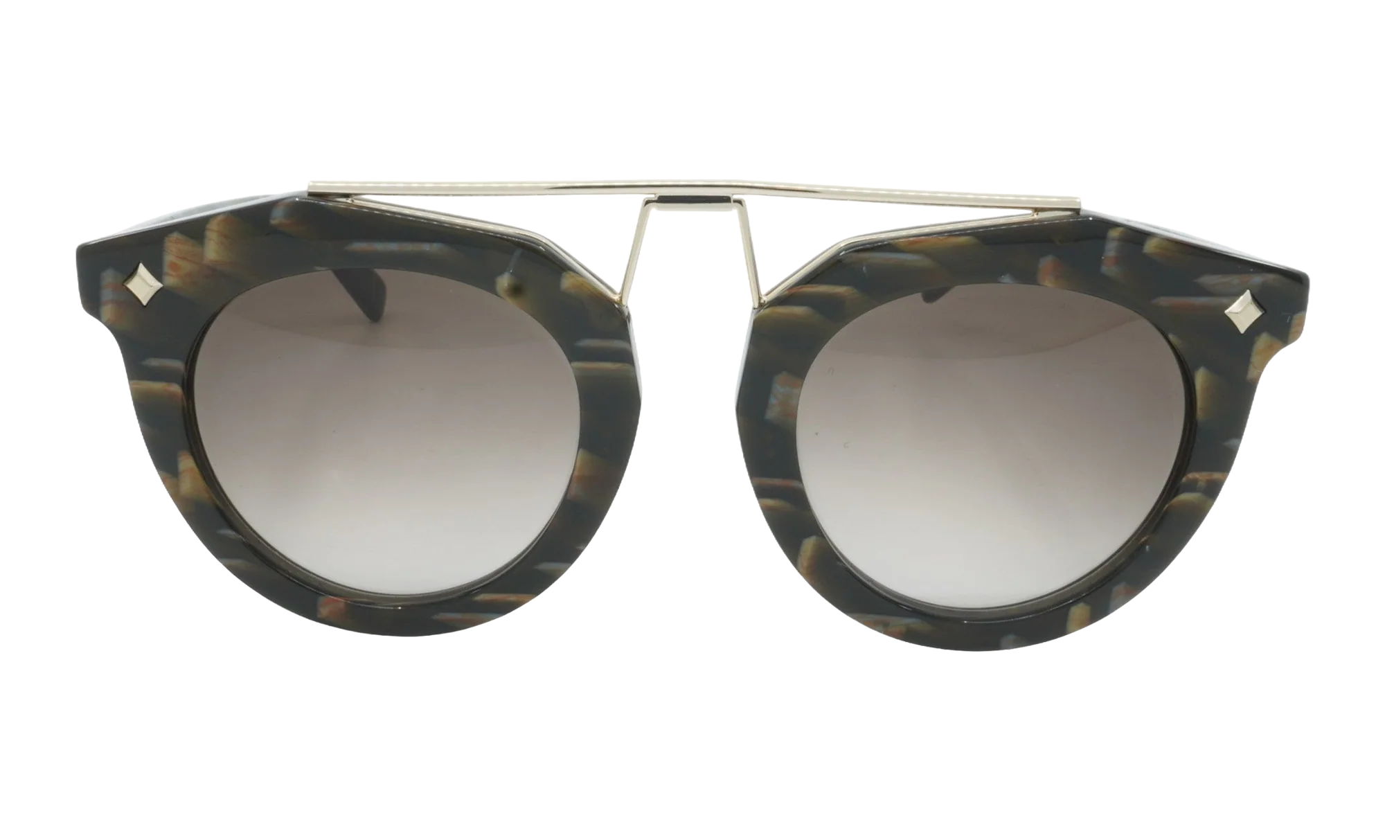 Cat Eye Sunglasses "Striped Khaki" MCM636SK-320