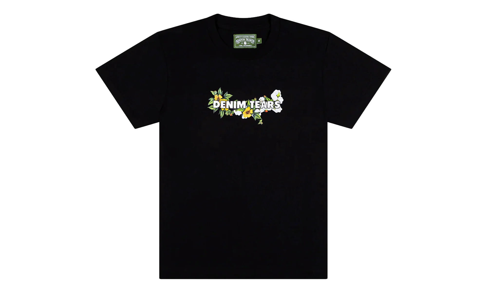 Floral Logo Short Sleeve Tee "Black" DT361