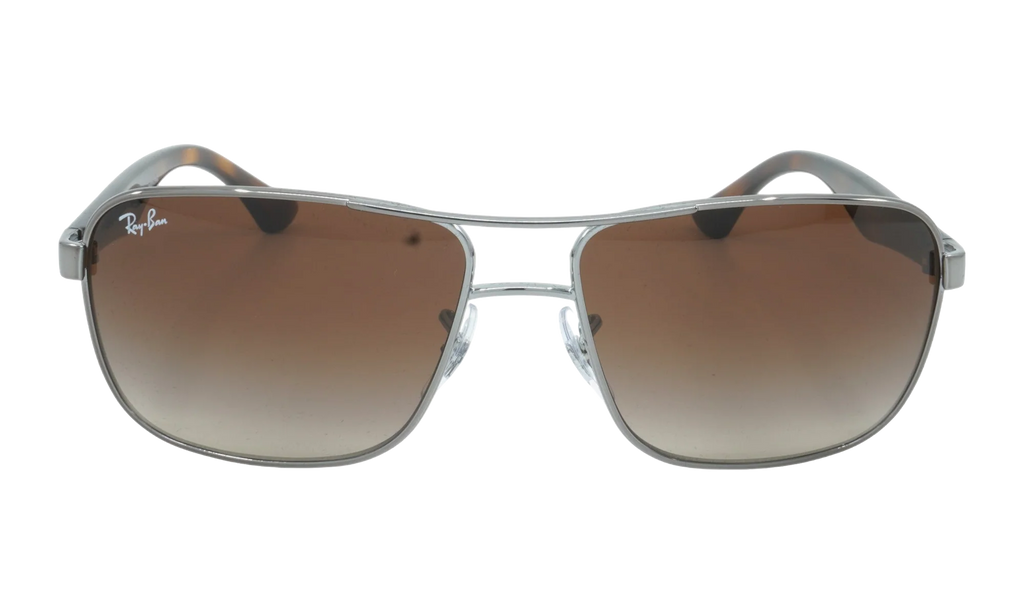 Square Navigator Sunglasses "Gunmetal Tortoise" RB3516-004-13_59