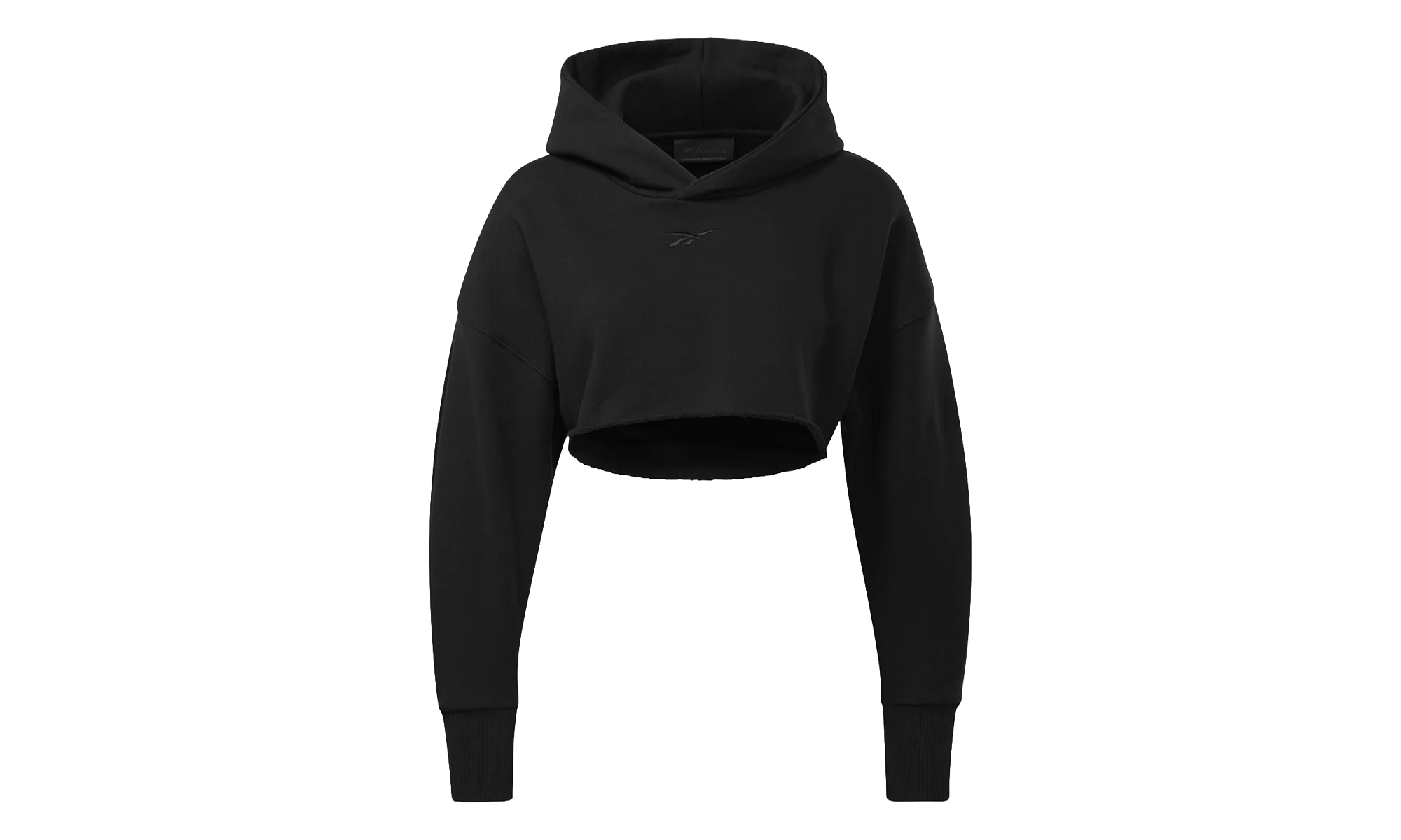 Cardi B Crop Hoodie WMNS "Black" H48407