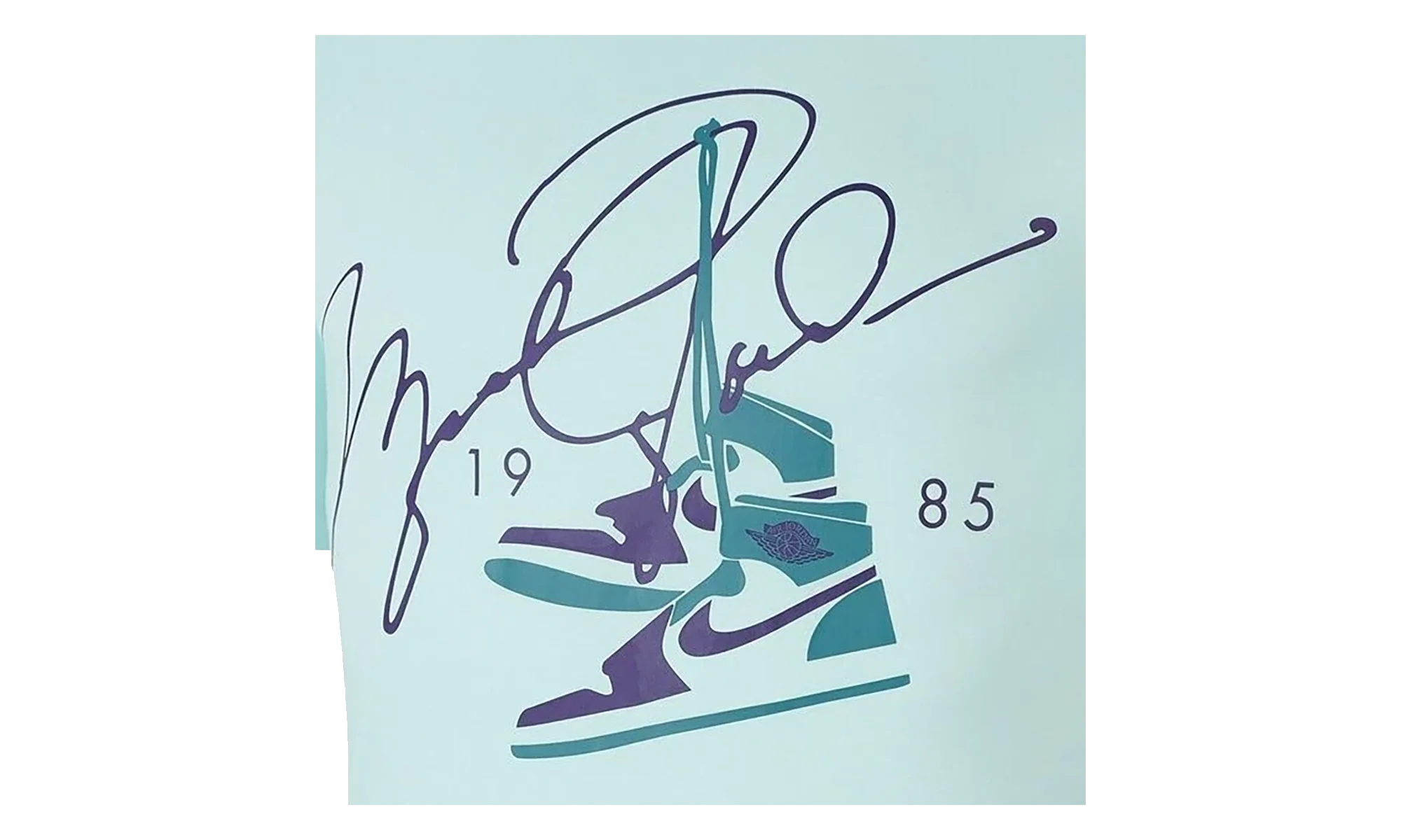 Air Jordan AJ85 Signature Short Sleeve Tee "White / Black" BQ5538 336