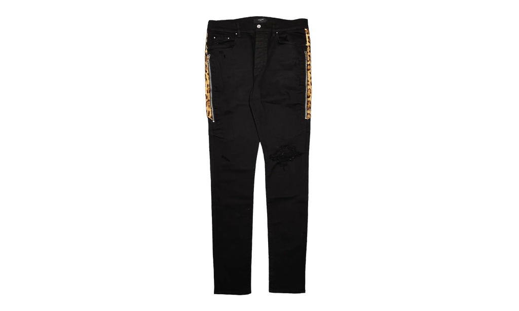 Half Track Broken Jeans "Black Leopard" S0M01154SD BLA