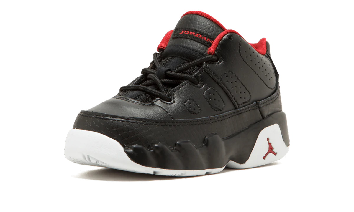 Jordan 9 Retro Low BT TD "BLACK / GYM RED / WHITE" 833906 001