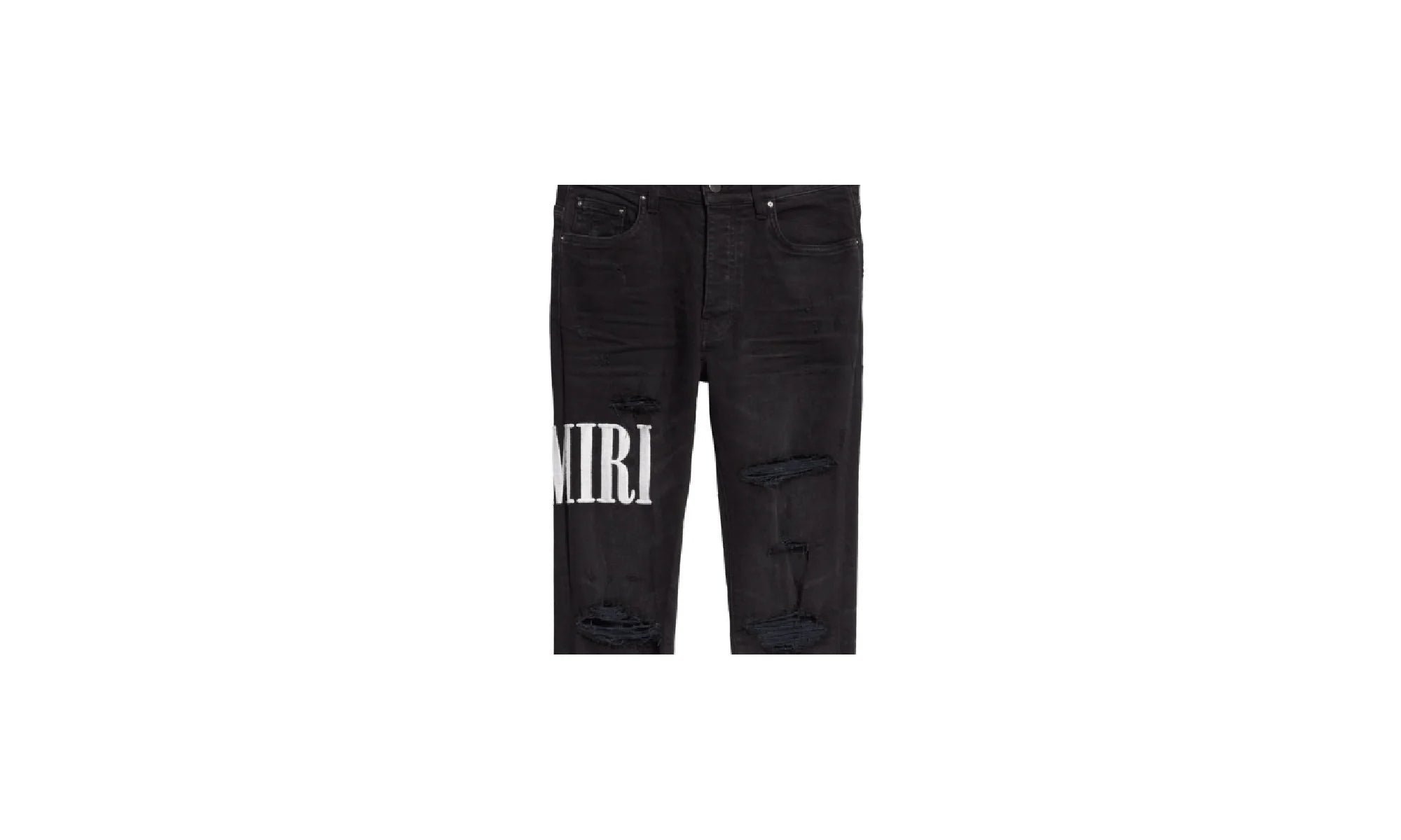 Embroidered Side Logo Jeans "Aged Black" AESLJAB