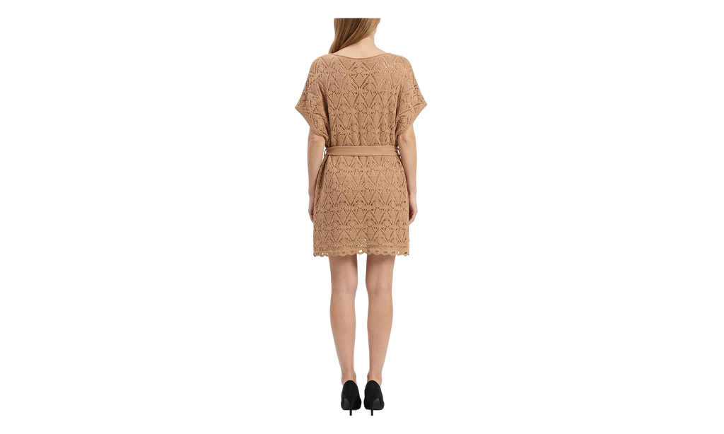 Poncho Style Crochet Laced Mini Dress WMNS "Dark Sand" AF4R0005KD780AG