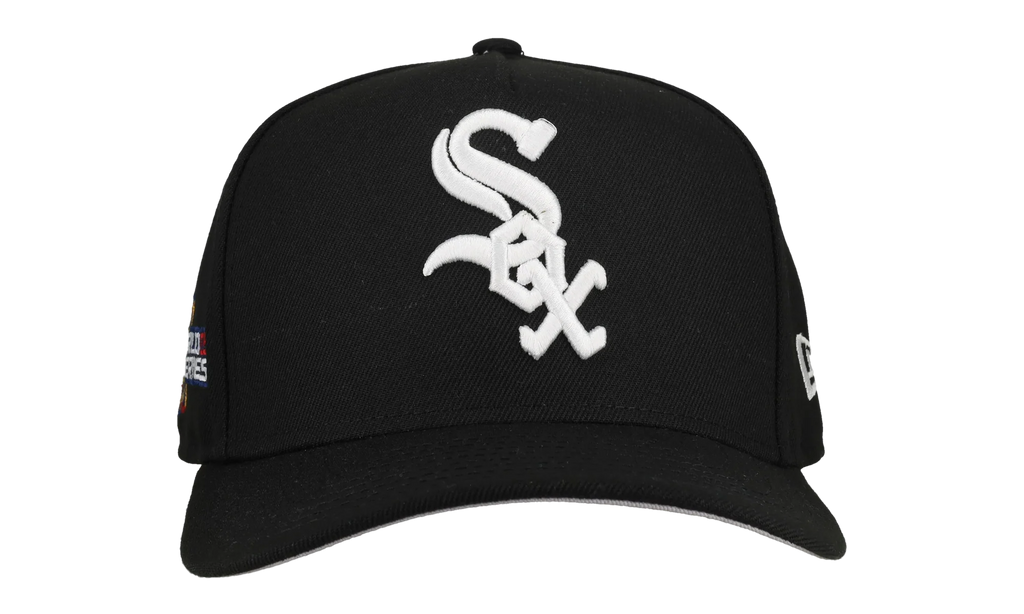 9FIFTY Chicago White Sox 2003 Team Color A Frame Snapback Hat "Black (Grey Brim)" NE471