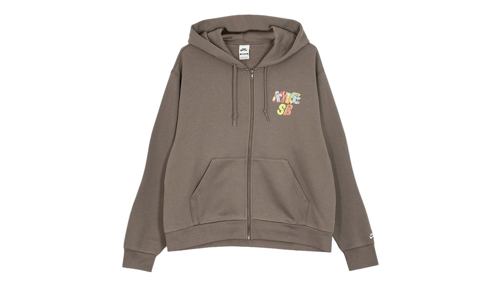 SB Full-Zip Fleece Skate Hoodie "Pool Airs - Cave Stone / White" HJ2898 289