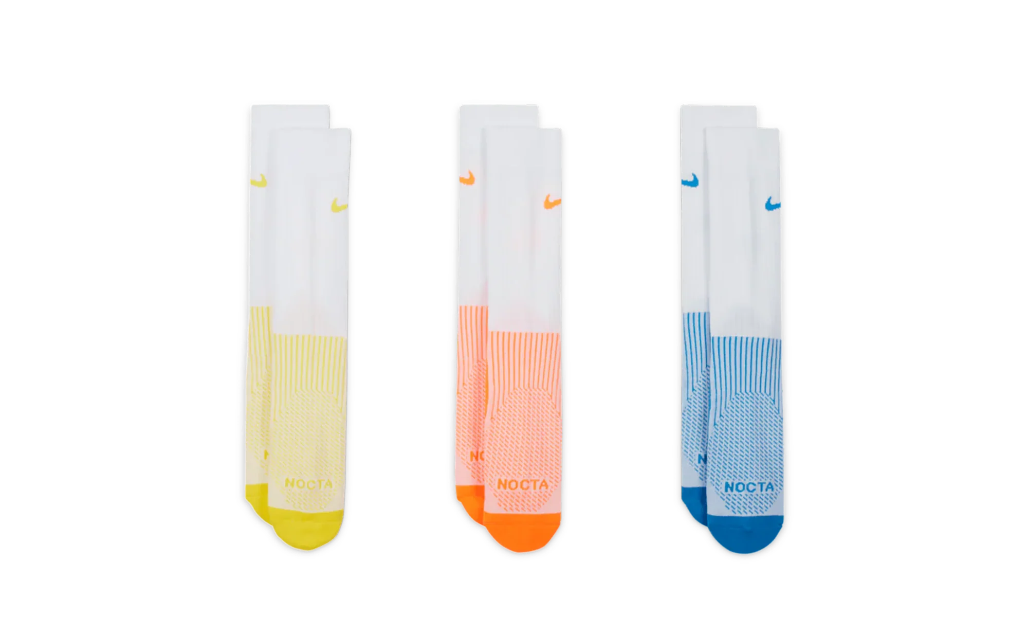 RUNNING CREW SOCKS 3-PACK "White / Blue / Yellow / Orange" DD9240 910