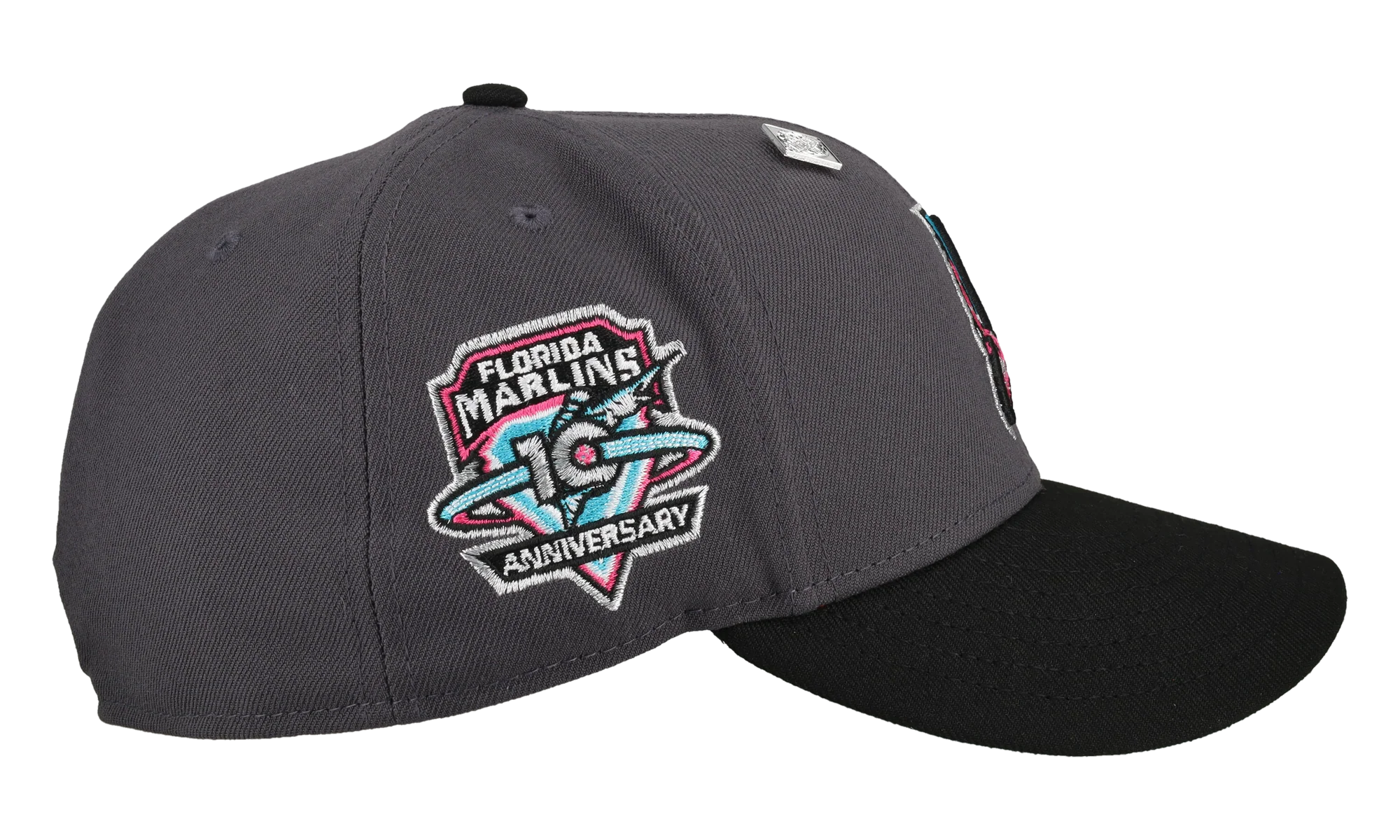 59FIFTY Florida Marlins 10th Anniversary Fitted Hat "South Beach Metallic" NE423