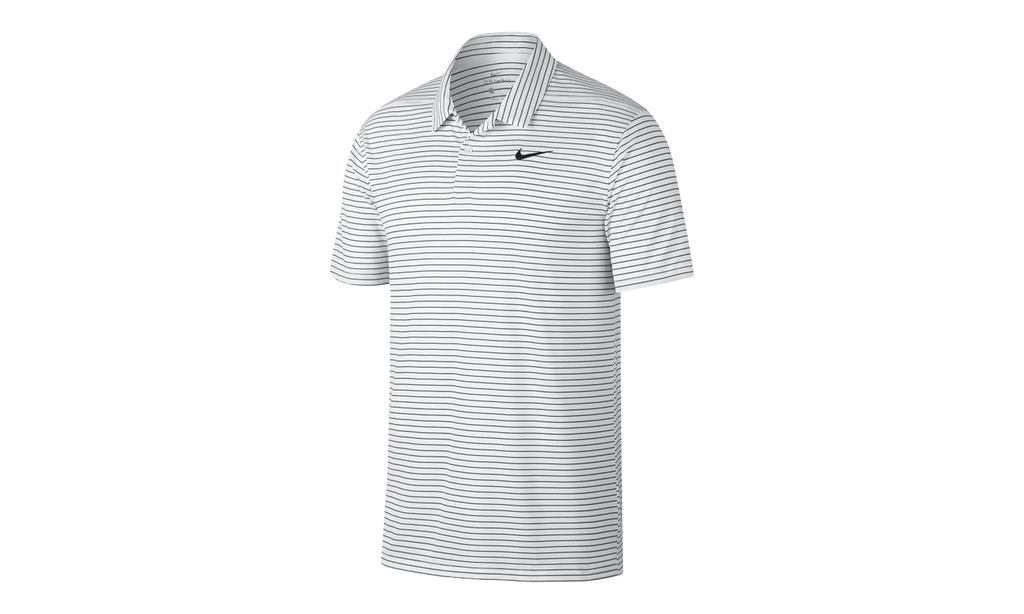 Dri-fit Striped Golf Polo Shirt "White / Black" AJ5482 100