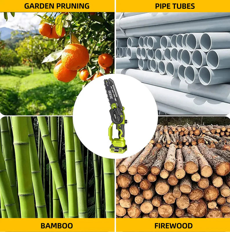 2-in-1 Cordless Pole Pruner & Mini Chainsaw – 15ft Reach