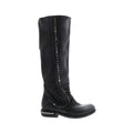 Tye 516338-201 Womens Black Leather Zipper Knee High Boots