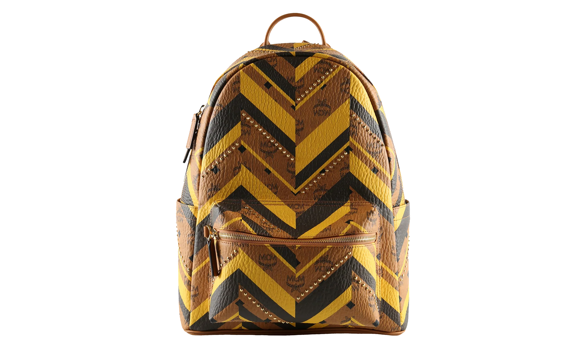 Medium Stark Mega Monogram Backpack in Visetos "Cognac" MMKFAVE03CO001
