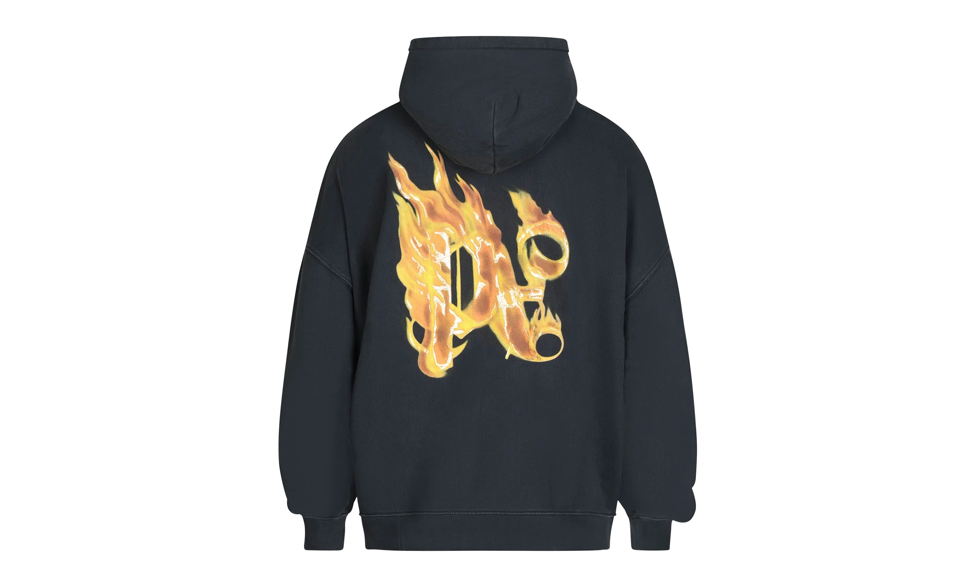 Back Burning Monogram Hoodie "Black" PMBB117R24FLE003