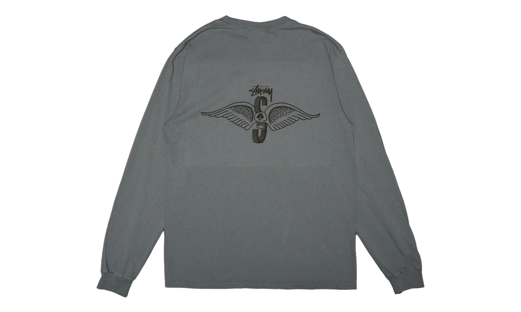 Skull Wings Pigment Dyed Long-Sleeve "Navy" STUS368
