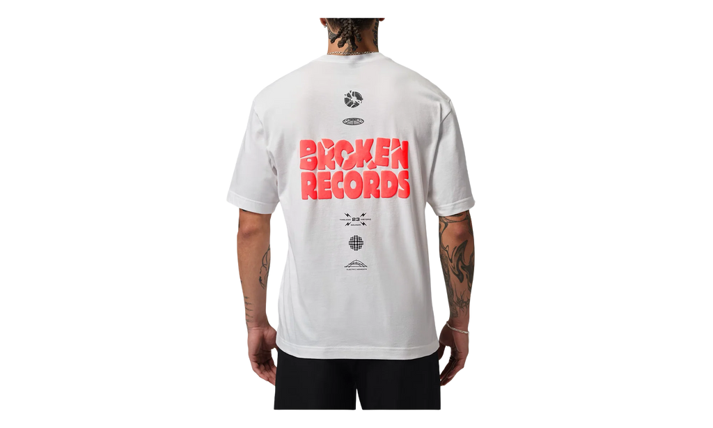 Jordan Broken Records Graphic T-Shirt "White / Infrared 23" IF3055 100