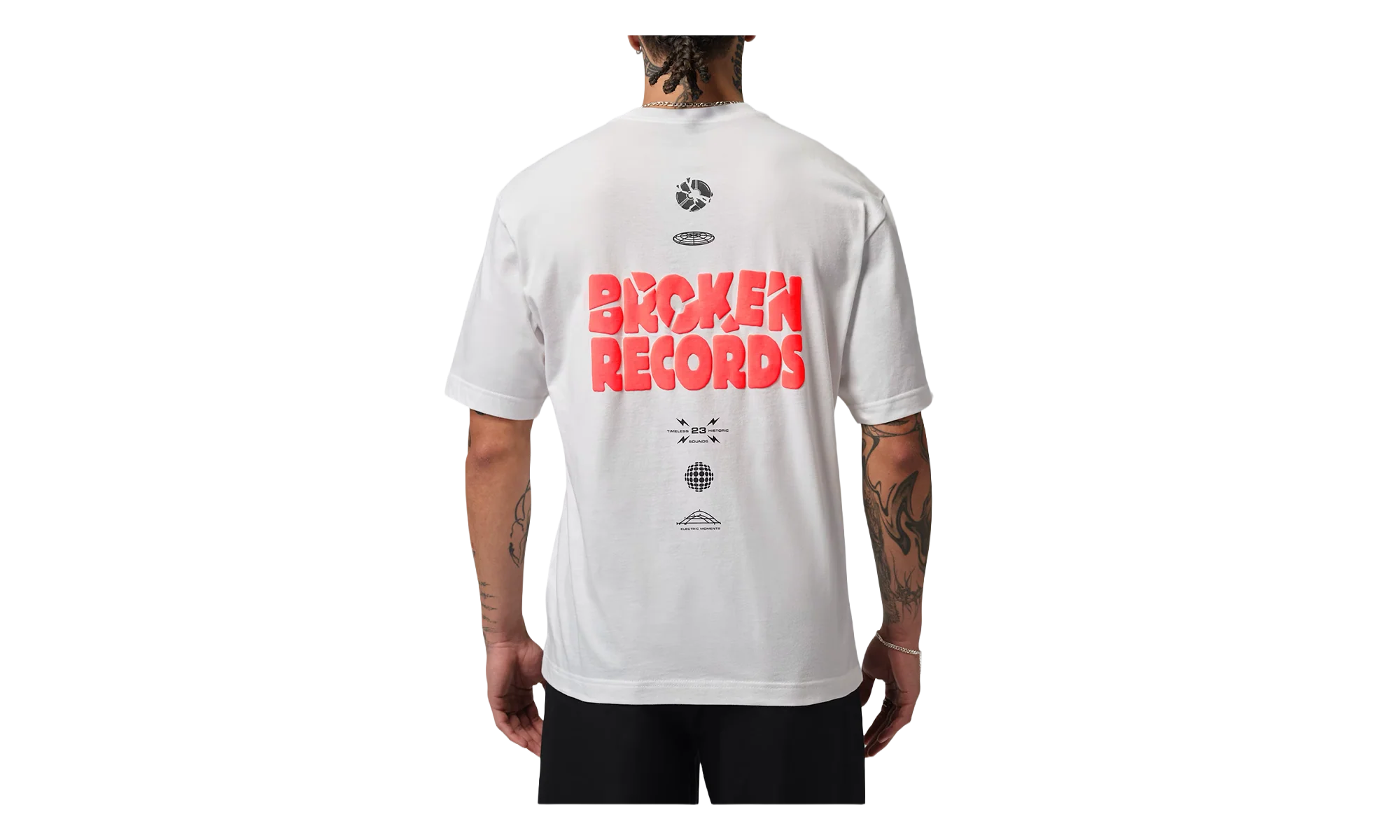 Jordan Broken Records Graphic T-Shirt "White / Infrared 23" IF3055 100