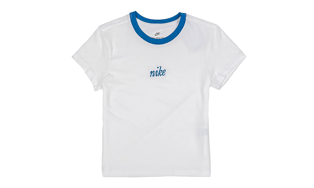 Sportswear Chill Knit Slim Cropped T-Shirt WMNS "White Light Photo Blue" HF8819 100