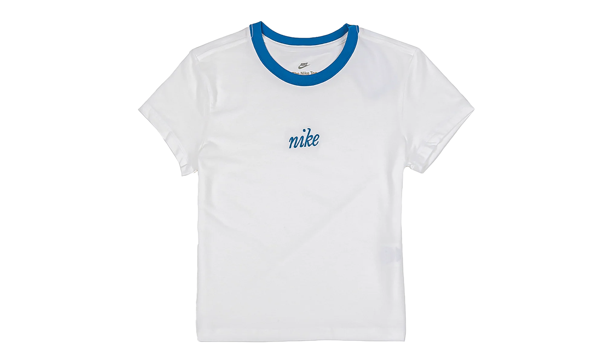 Sportswear Chill Knit Slim Cropped T-Shirt WMNS "White Light Photo Blue" HF8819 100