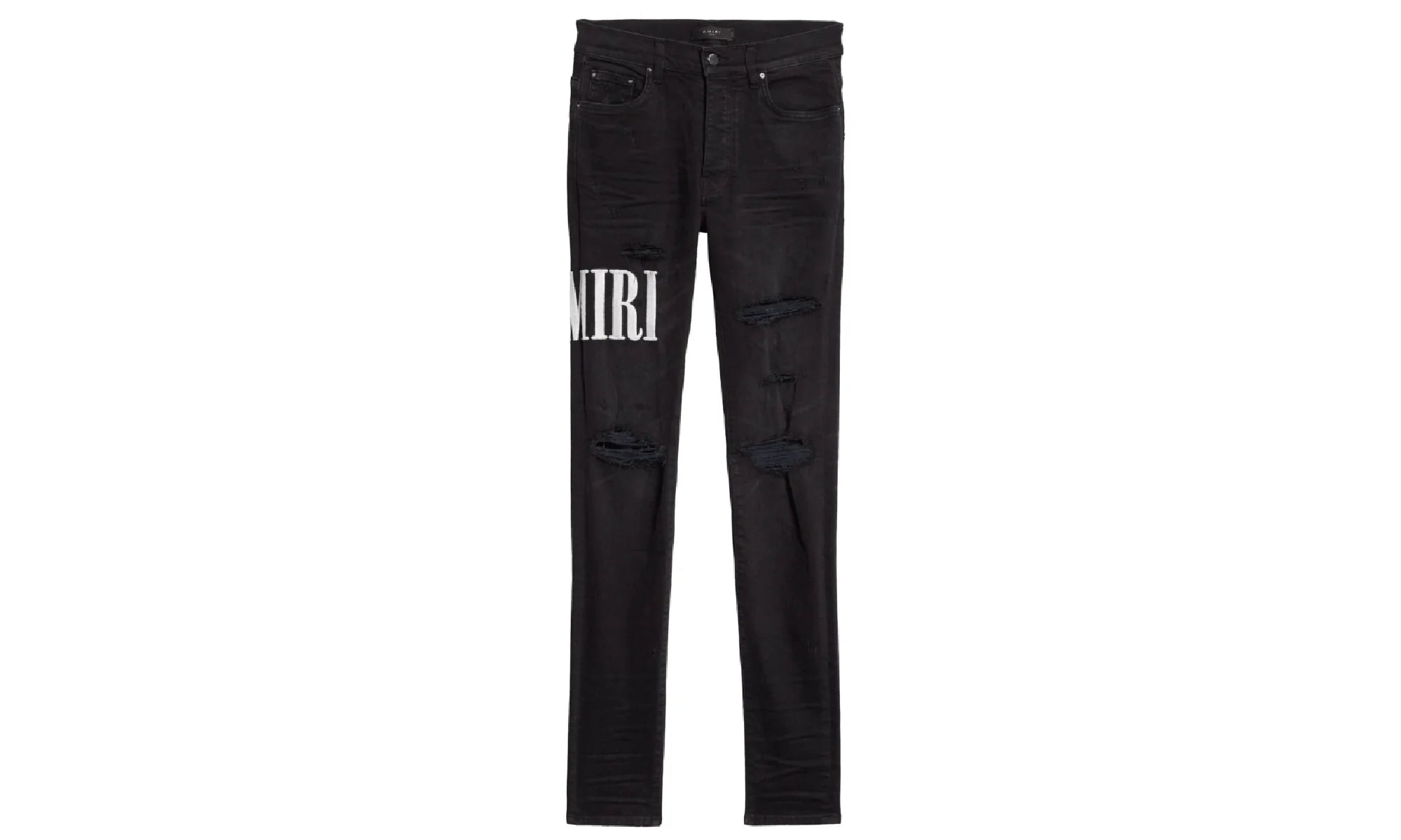 Embroidered Side Logo Jeans "Aged Black" AESLJAB