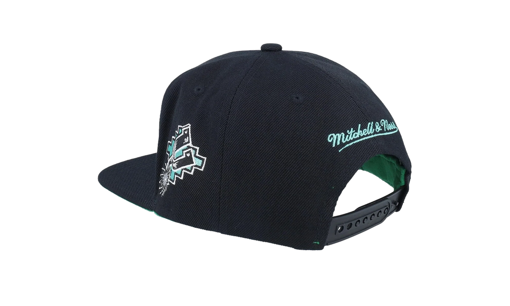 NBA Hardwood Classics Triple Play Snapback Cap "San Antonio Spurs - Black" HS8578 SASBLCK