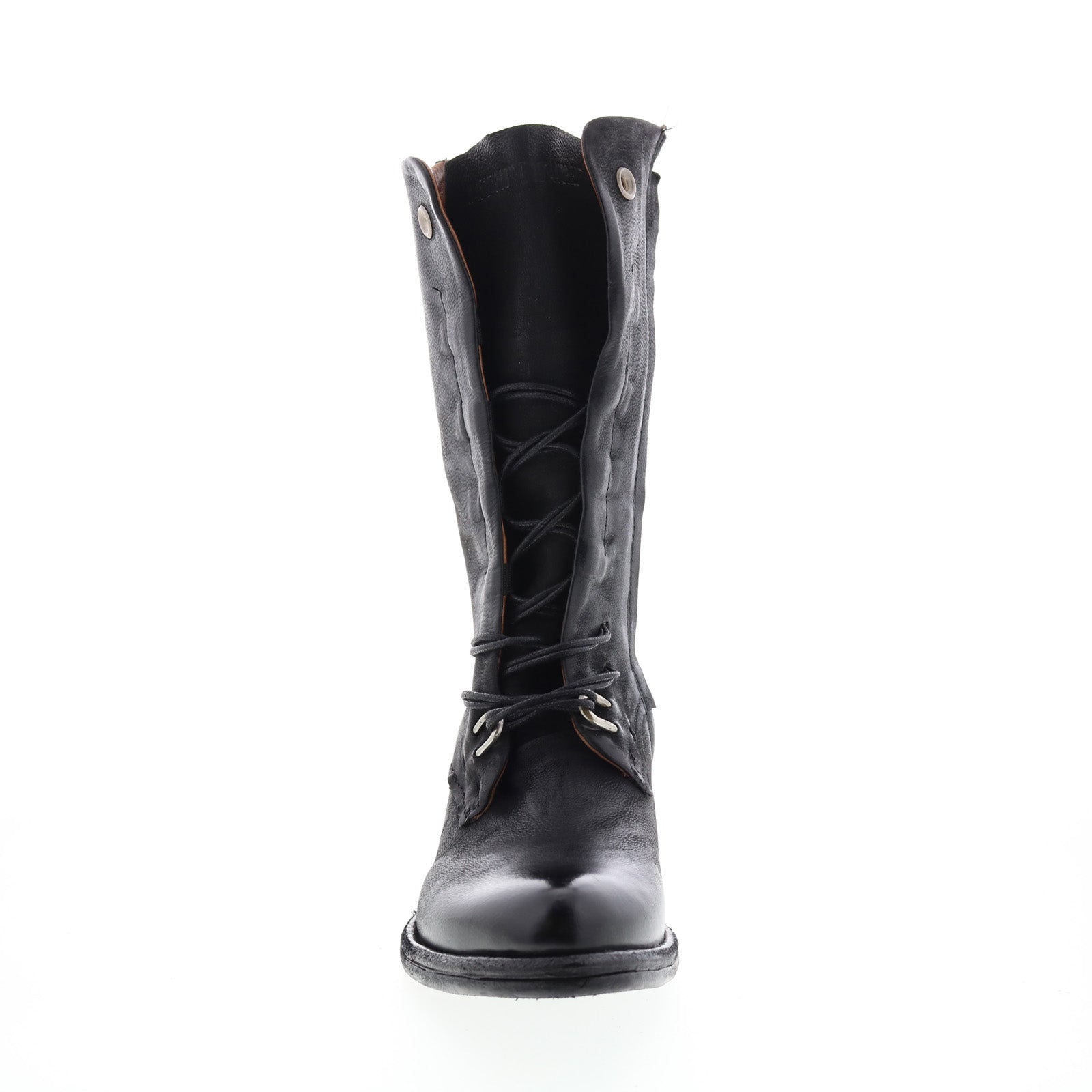 Opie 548213-201 Womens Black Leather Lace Up Casual Dress Boots