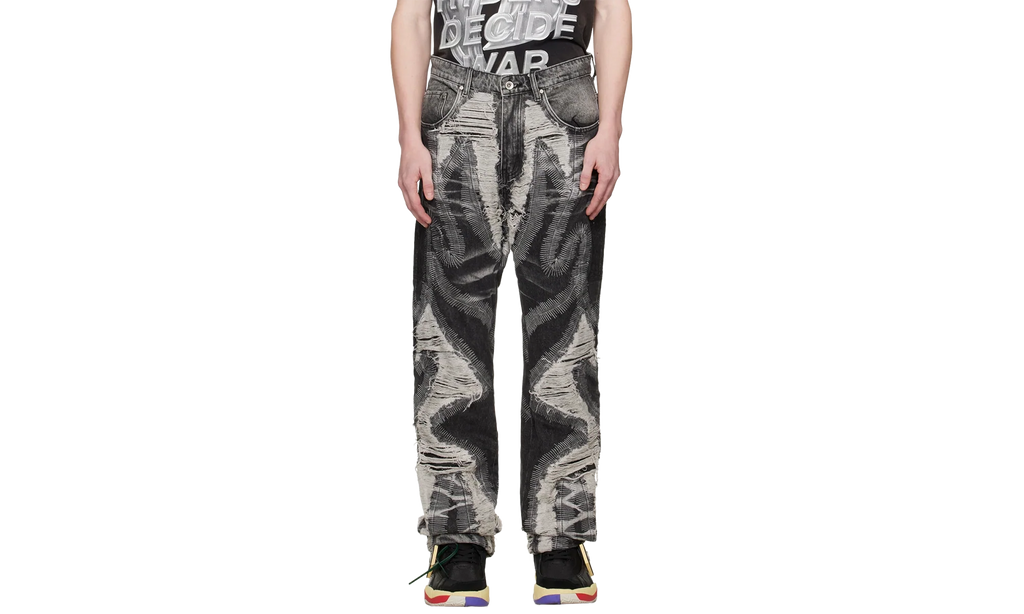 PATH WIDE-LEG JEANS "Coal" 232389M186005