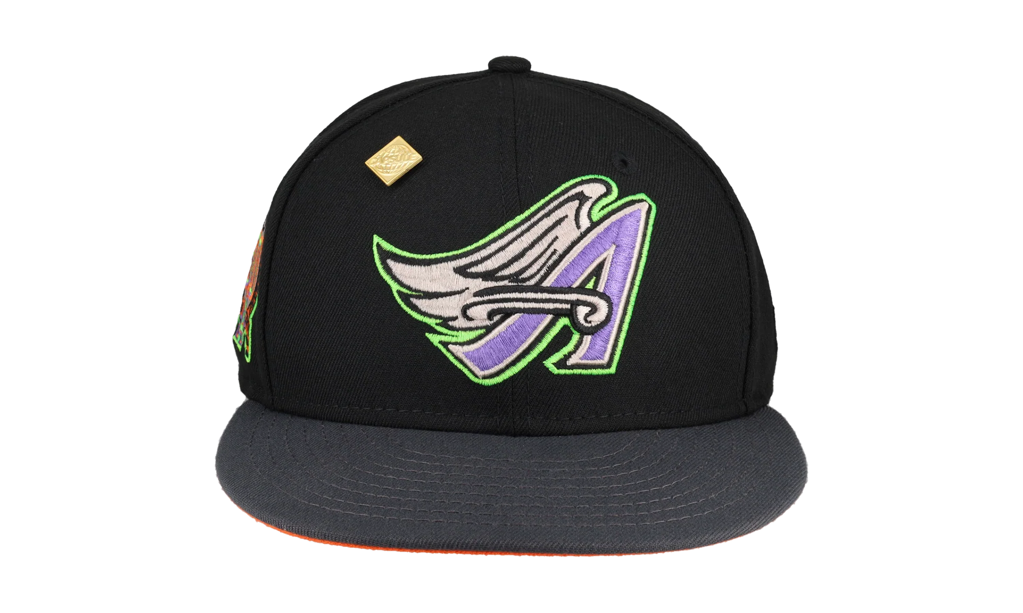 59FIFTY California Angels 50th Anniversary Patch Fitted Hat "Black / Orange" 123451292336