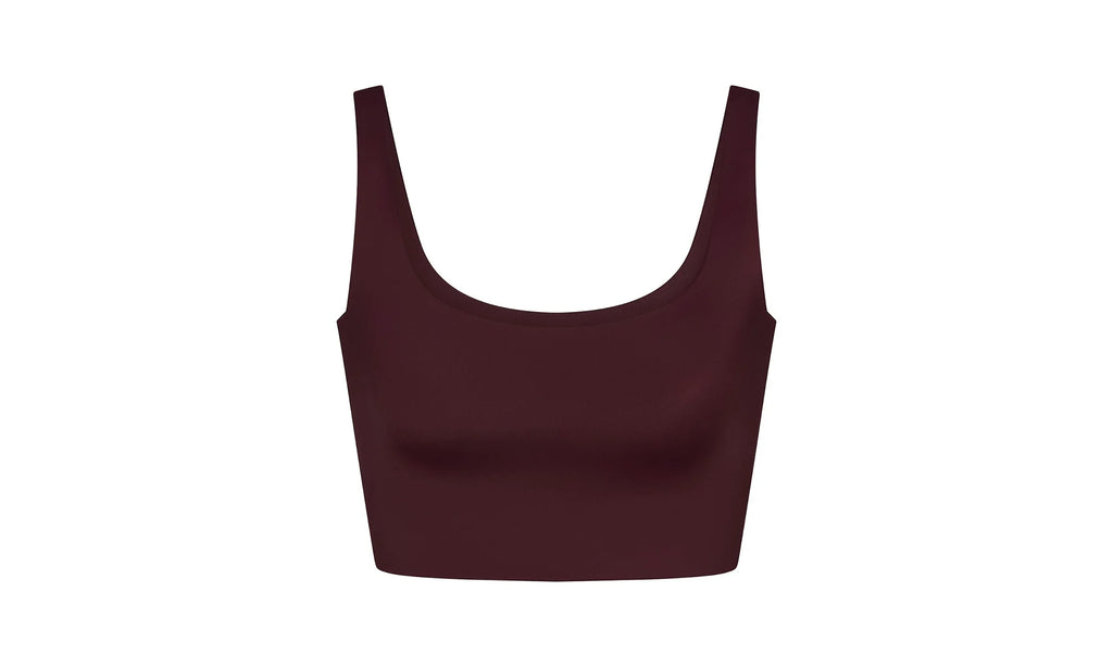 SHINE SCOOP NECK BRA TOP "Nike - Currant" SKM052