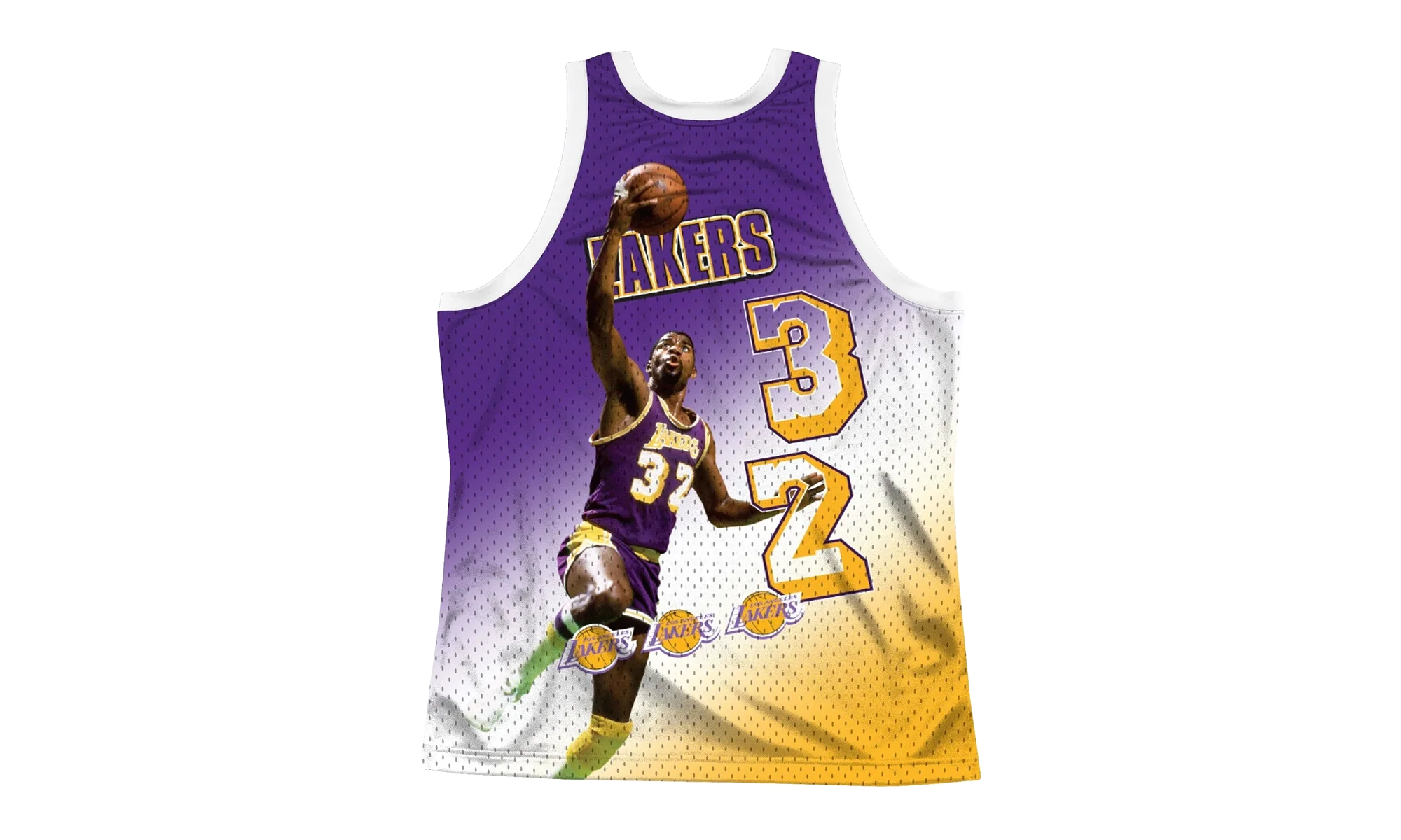 NBA Behind The Back Jersey "Los Angeles Lakers Magic Johnson" MSTKMI19002 LALWHITEJH