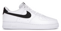 Force 1 Low '07 White Black Pebbled Leather
