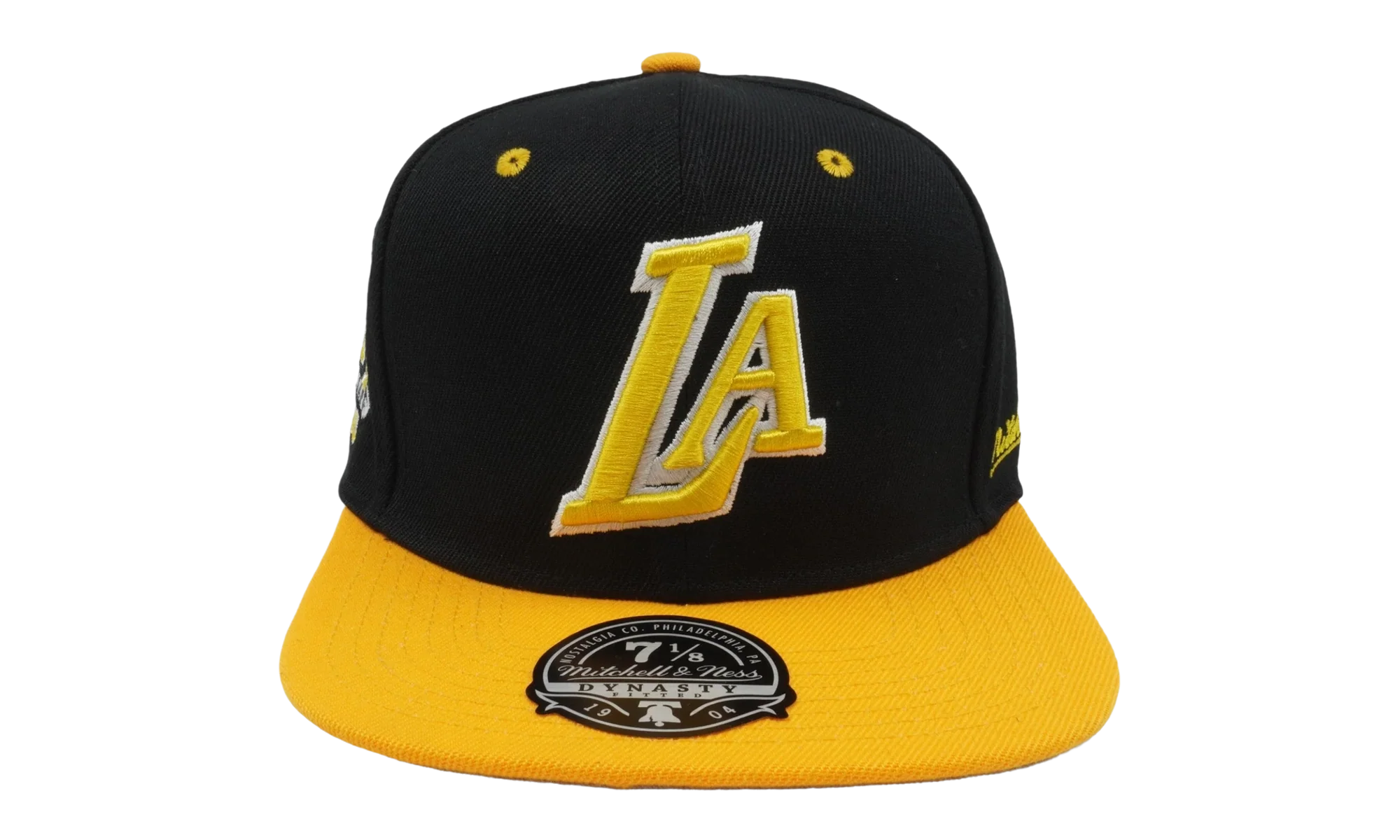 NBA Hardwood Classics Yellow Toe Fitted Cap "Los Angeles Lakers - Black / Yellow" 6HSFSH21501 LALBKYW