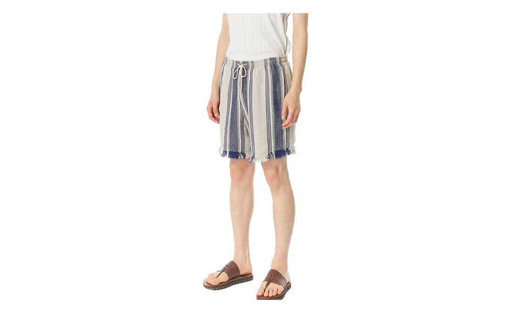 Stripe Linen Training Pants "Indigo" 963563