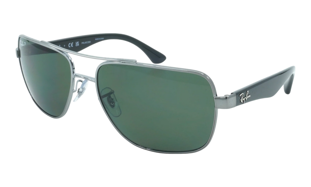 SQUARE Polarized Sunglasses "GUNMETAL" RB3483-004-58_60