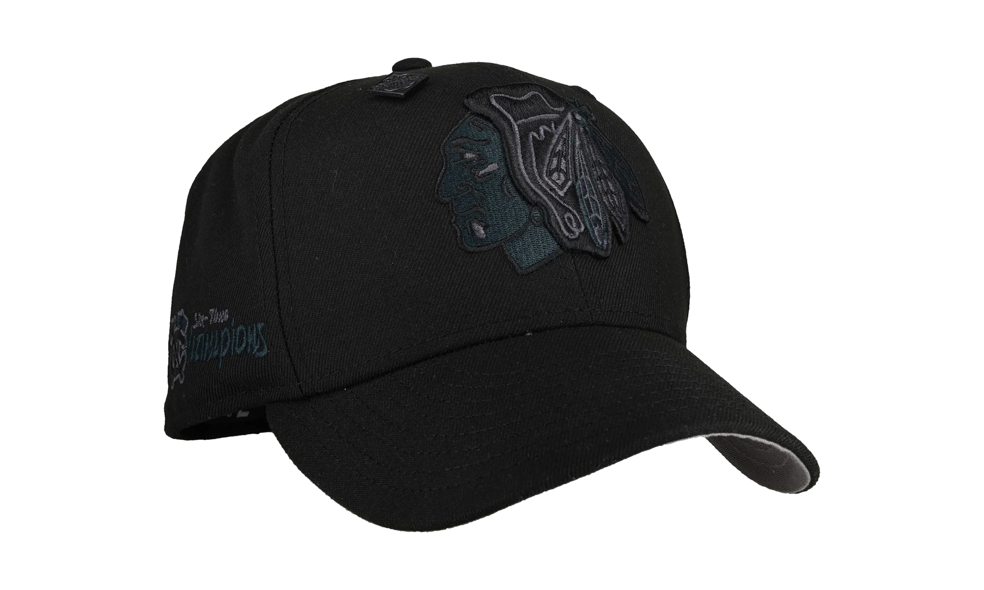 59FIFTY Chicago Black Hawks Six Time Champions Fitted Hat "Blackout" NE429