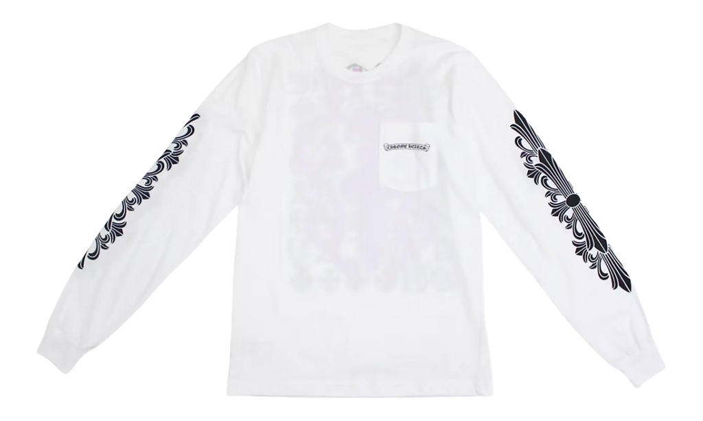 Eye Chart Dagger Longsleeve T-shirt "White" CHRM0855