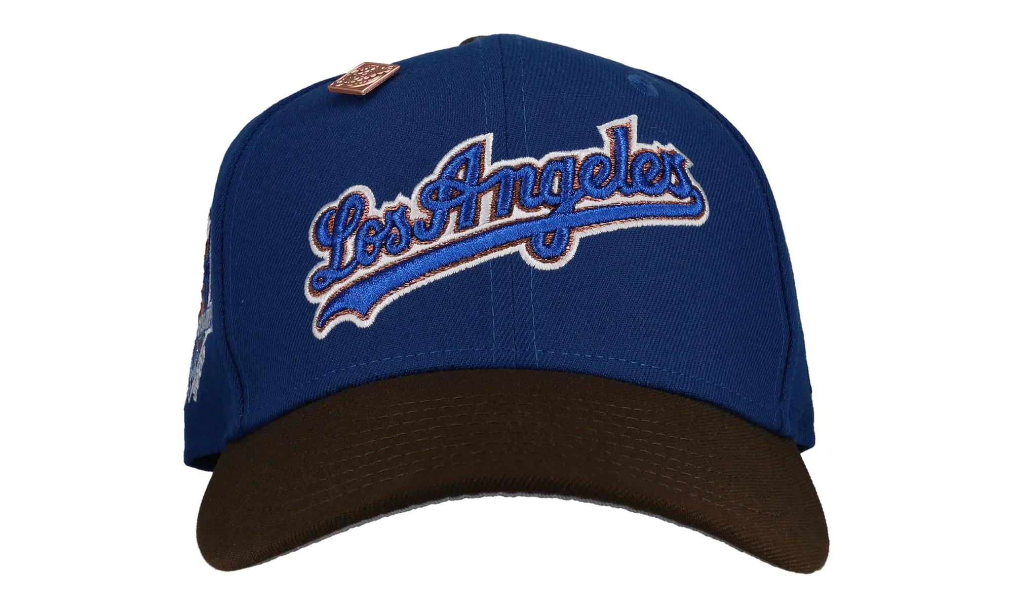 59FIFTY Los Angeles Dodgers 50th Season Fitted Hat "Metallic Blue / Walnut" 123451299686