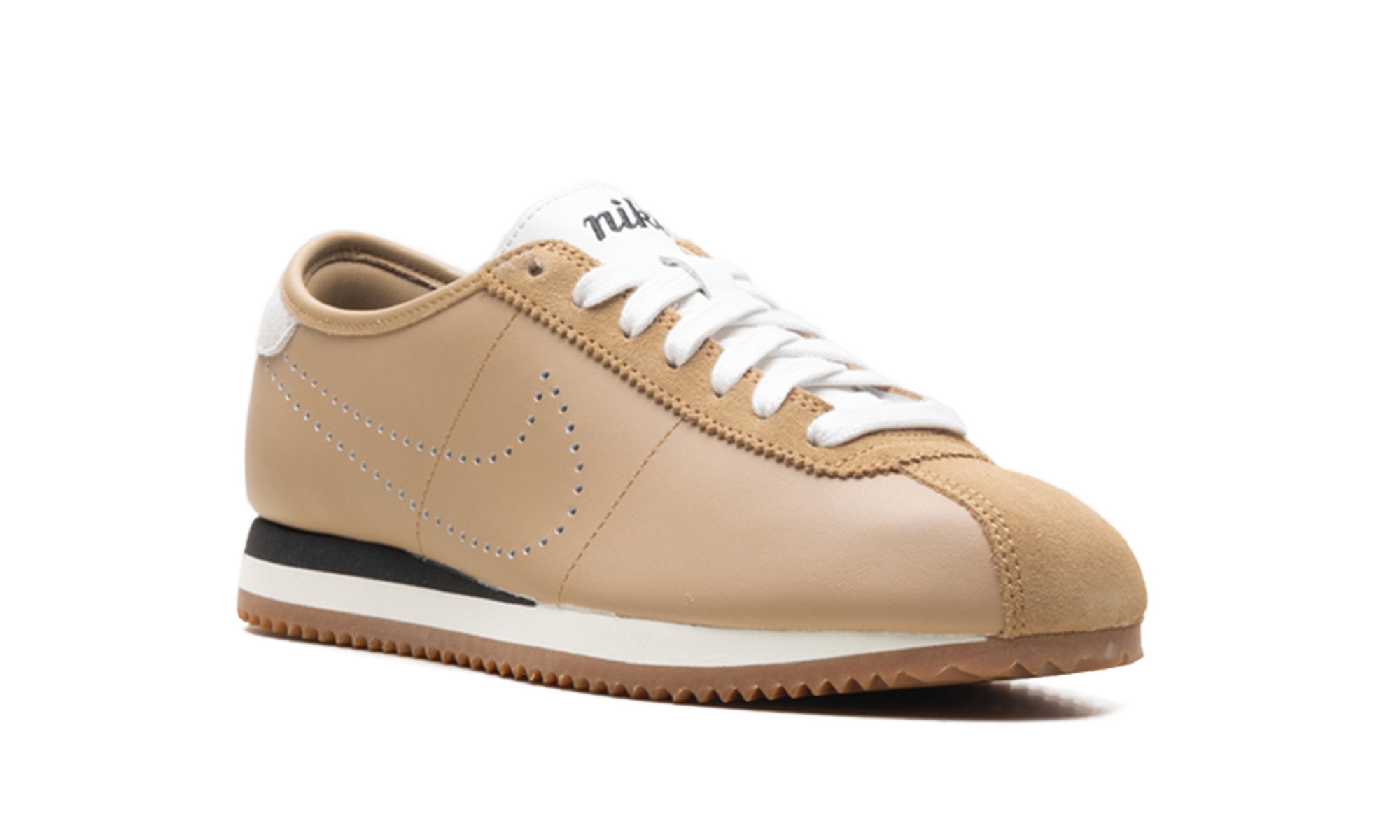 Cortez Leather WMNS"Perforated Swoosh - Pale Shale" HQ1841 200