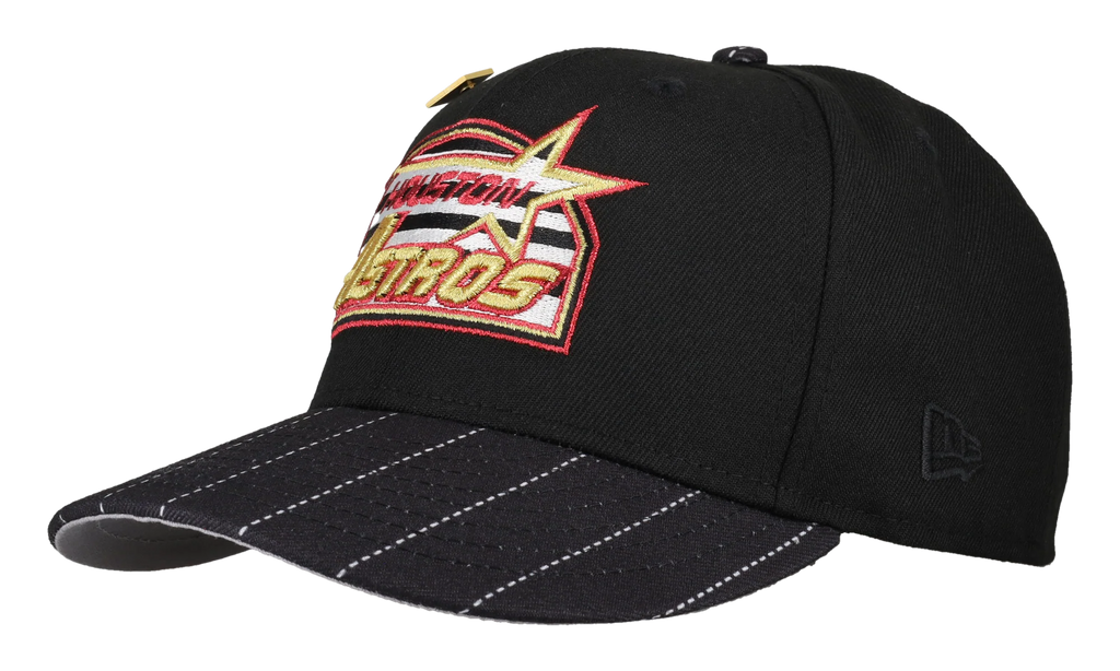 59FIFTY Houston Astros Pin Stripe 45th Anniversary Fitted Hat "Black / Metallic" 123451298022
