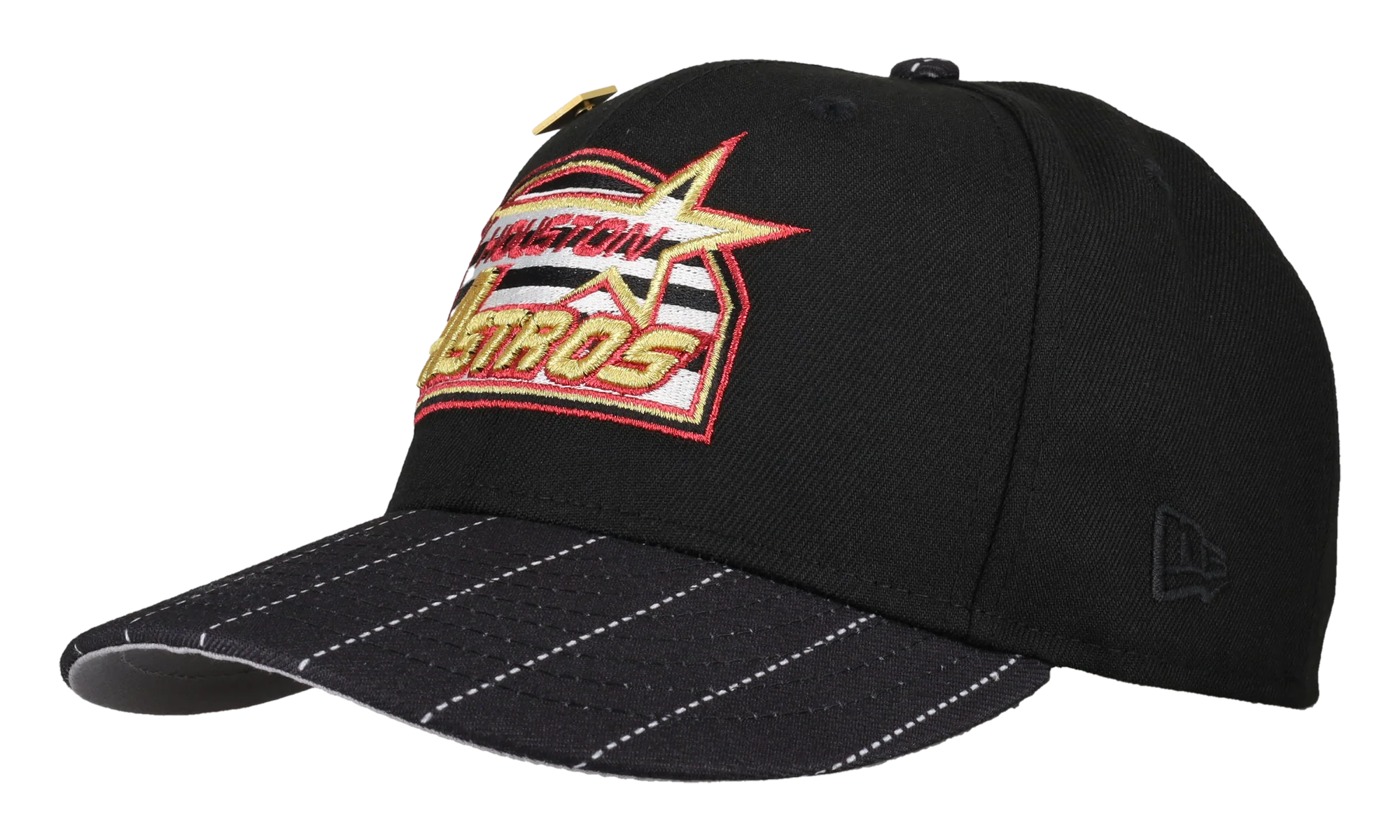 59FIFTY Houston Astros Pin Stripe 45th Anniversary Fitted Hat "Black / Metallic" 123451298022