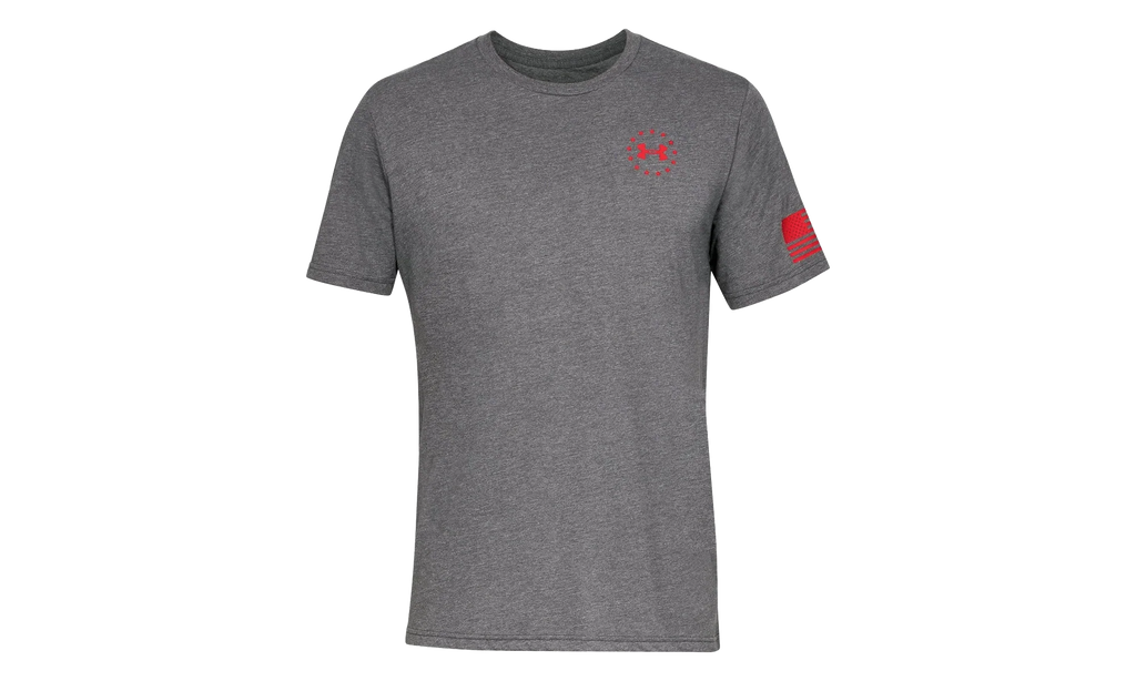 Freedom Flag T-Shirt "Charcoal Medium Heather / Red" 1333350 019