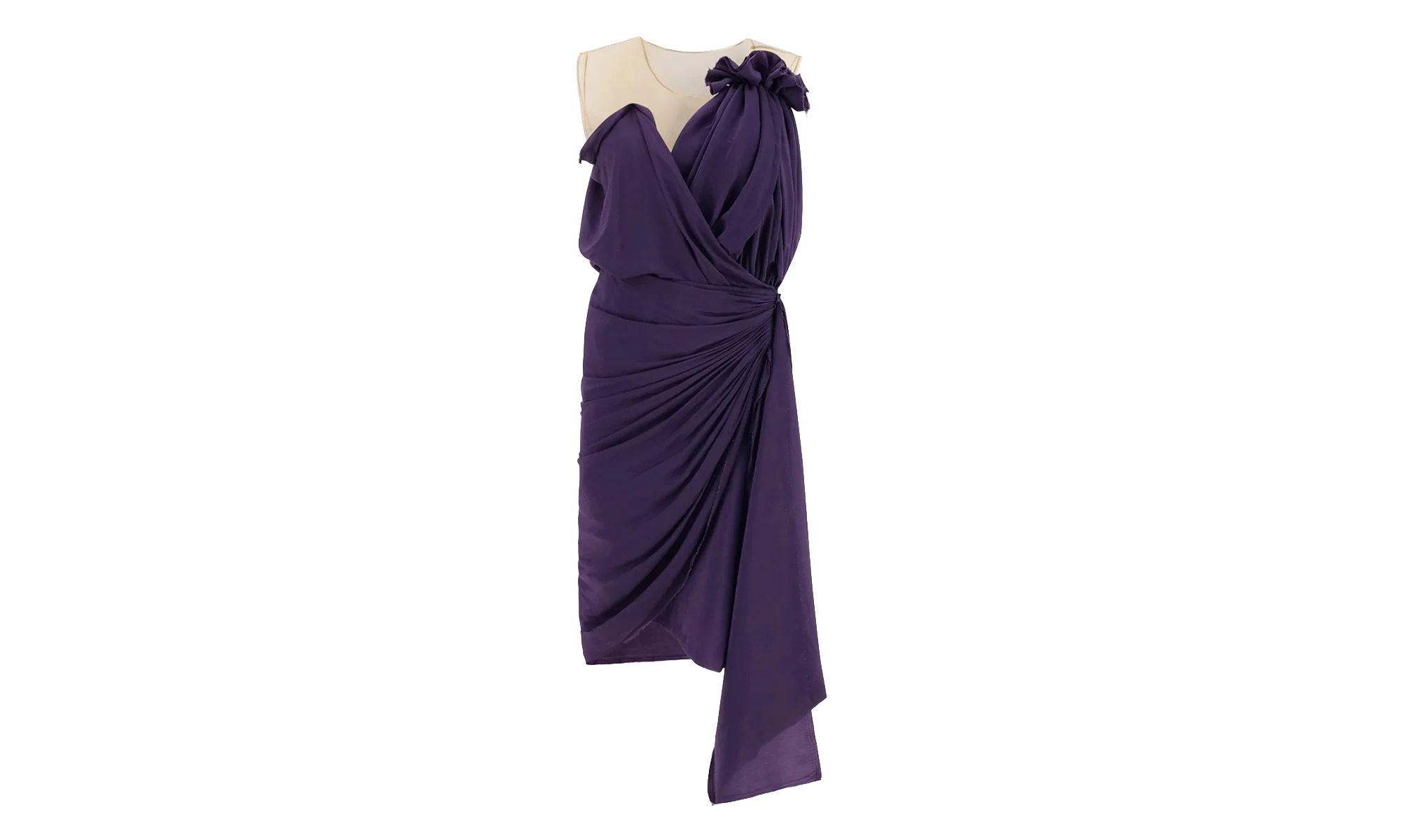 DRAPED MINI DRESS "RAISIN" RW DR0121 4778 E22 79